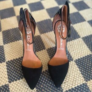 Jeffrey Campbell Patent and Suede Pointed Stilettos